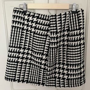 🖤Houndstooth knit mini skirt w/lining - size L